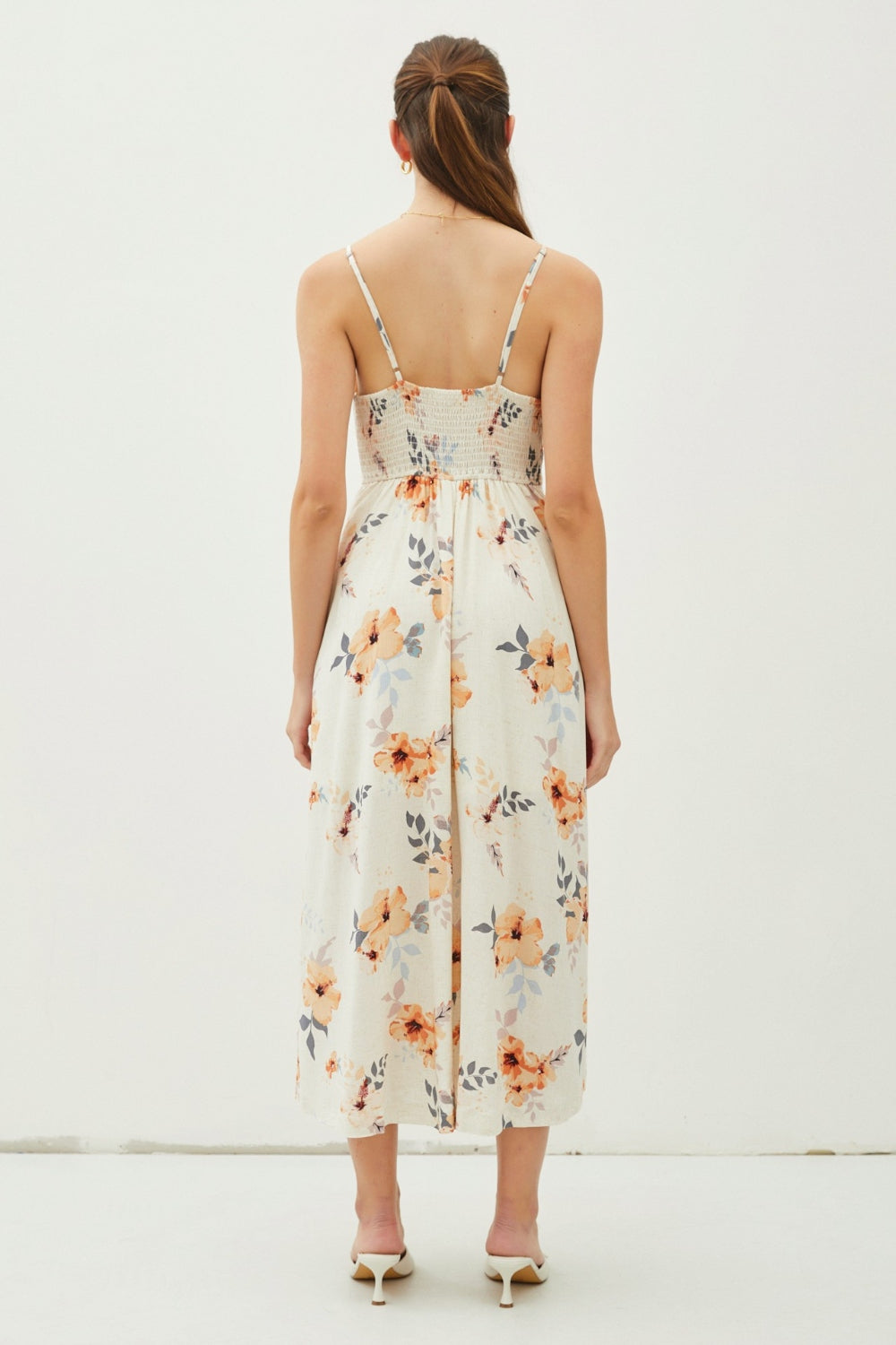 Be Cool Floral Button Down Cami Midi Dress - NeoKira Unlimited