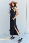 Ninexis Good Energy Full Size Cami Side Slit Maxi Dress in Black Maxi Dress Trendsi   