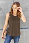 Basic Bae Full Size Round Neck Tank Tank Top Trendsi Chestnut S 