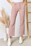 RISEN Full Size High Rise Ankle Flare Jeans Jeans Trendsi Mauve 0 