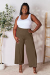 Double Take Full Size Smocked Wide Waistband Wide Leg Pants Pants Trendsi   