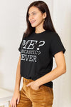 Simply Love Letter Graphic Round Neck T-Shirt T-Shirt Trendsi   