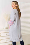 Woven Right Fringe Sleeve Dropped Shoulder Cardigan Cardigan Trendsi   