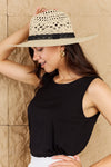 Fame Fight Through It Lace Detail Straw Braided Fashion Sun Hat Straw Hats Trendsi   