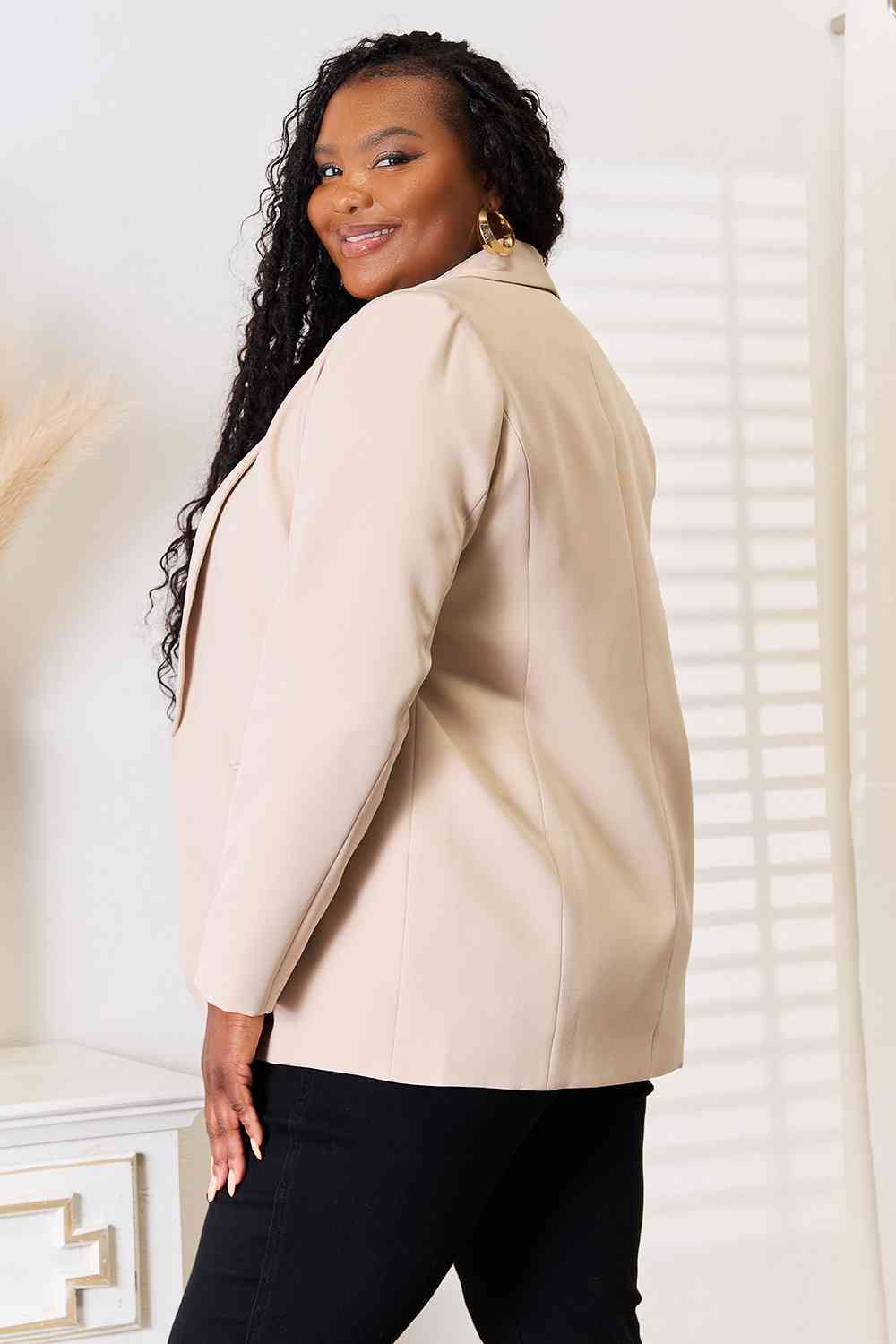 Devine Shawl Collar Long Sleeve Blazer - NeoKira Unlimited