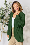 Basic Bae Full Size Ribbed Cocoon Cardigan Cardigan Trendsi   