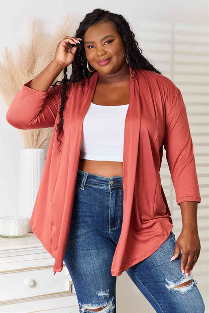 Culture Code Full Size Open Front Cardigan Cardigan Trendsi   