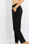 Zenana Pleated High Waist Pants with Side Pockets Pants Trendsi   