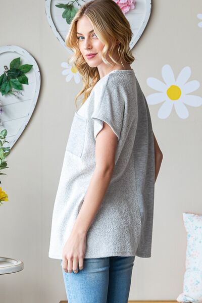 Heimish Full Size Pocketed Round Neck Short Sleeve T-Shirt - NeoKira Unlimited