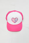 Fame Falling For You Trucker Hat in Pink Caps Trendsi   