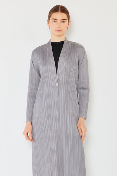 Marina West Swim Pleated Long Sleeve Cardigan Cardigan Trendsi   