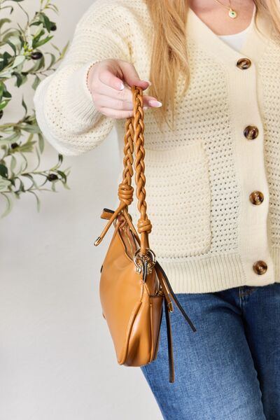 SHOMICO Braided Strap Shoulder Bag Handbag Trendsi   