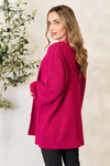 Zenana Full Size Waffle-Knit Open Front Cardigan Cardigan Trendsi   