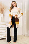 Woven Right Color Block Dropped Shoulder Cardigan Cardigan Trendsi   