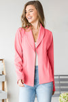 Heimish Open Front Long Sleeve Blazer Blazer Trendsi   