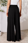 Double Take Full Size Smocked Wide Waistband Wide Leg Pants Pants Trendsi   