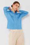 Marina West Swim Pleated Hood Jacket with 2 Way Zipper Jacket Trendsi Pastel Blue S/M 