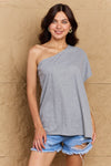 Ninexis in My Groove One Shoulder Loose Top Top Trendsi   