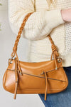 SHOMICO Braided Strap Shoulder Bag Handbag Trendsi TAN One Size 