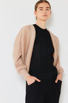 Marina West Swim Rib Pleated Puff Sleeve Bolero Cardigan Cardigan Trendsi   