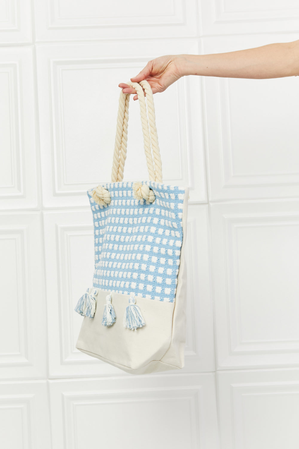 Justin Taylor Picnic Date Tassel Tote Bag Tote Bag Trendsi   