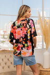 Sew In Love Full Size Floral Round Neck Short Sleeve T-Shirt Top Trendsi   