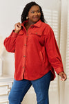 Heimish Cozy Girl Full Size Button Down Shacket Shacket Trendsi   