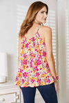 Double Take Floral Scoop Neck Ruffle Hem Cami Top Trendsi   