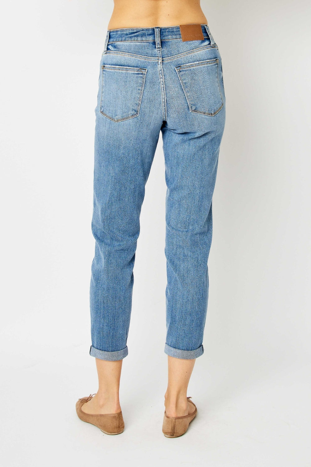 Judy Blue Full Size Cuffed Hem Slim Jeans - NeoKira Unlimited