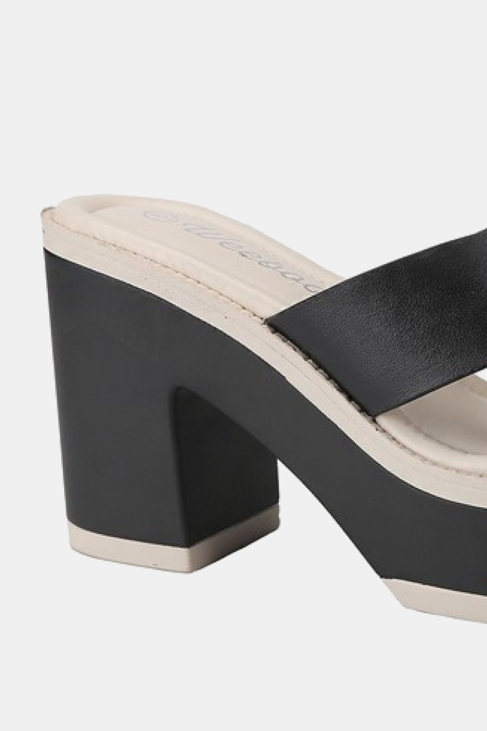 Weeboo Cherish The Moments Contrast Platform Sandals in Black Sandals Trendsi   