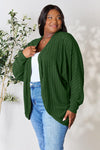 Basic Bae Full Size Ribbed Cocoon Cardigan Cardigan Trendsi   