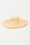 Fame Openwork Raw Hem Weave Hat Straw Hats Trendsi IV One Size 