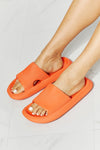 Arms Around Me Open Toe Slide in Orange Slides Trendsi   