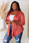 Culture Code Full Size Open Front Cardigan Cardigan Trendsi   