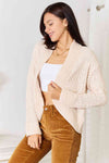 Double Take Open Front Long Sleeve Cardigan Cardigan Trendsi   