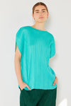 Marina West Swim Rib Pleated Oversized Dolman Sleeve Top Top Trendsi Turq Green One Size 