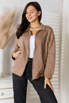 Heimish Full Size Zip-Up Jacket with Pockets Jacket Trendsi Mocha S 