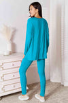 Basic Bae Full Size V-Neck Soft Rayon Long Sleeve Top and Pants Lounge Set Loungewear Trendsi   