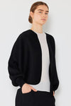 Marina West Swim Rib Pleated Puff Sleeve Bolero Cardigan Cardigan Trendsi   