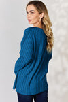 Basic Bae Full Size Ribbed Half Button Long Sleeve Top Top Trendsi   