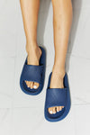 Arms Around Me Open Toe Slide in Navy Slides Trendsi   