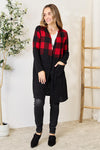 Heimish Full Size Plaid Open Front Cardigan Cardigan Trendsi   