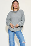 Basic Bae Full Size Ribbed Round Neck Long Sleeve T-Shirt Top Trendsi   